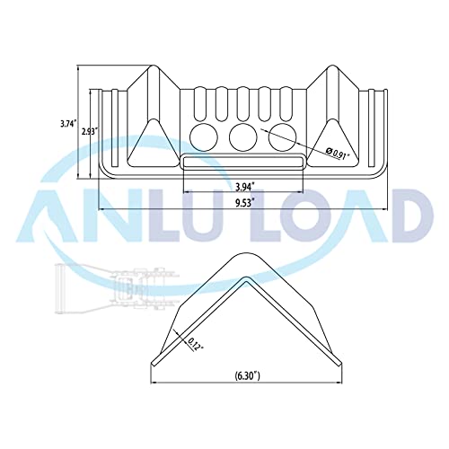 Protetores de arestas de carga Anlu A gravata de canto protetora protege as bordas de carga do desgaste e lágrimas, (9,5 ＂x 6,2＂