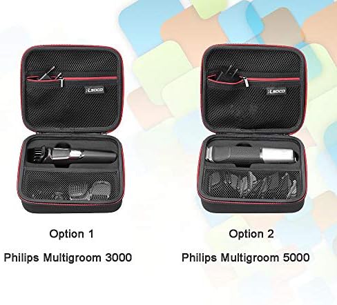 RLSOCO Hard Case for Philips Norelco Multigroom Series 3000 e 5000, compatível com Philips Norelco MG3750 Multigroom Series 3000 / Norelco MG5750 / MG5760