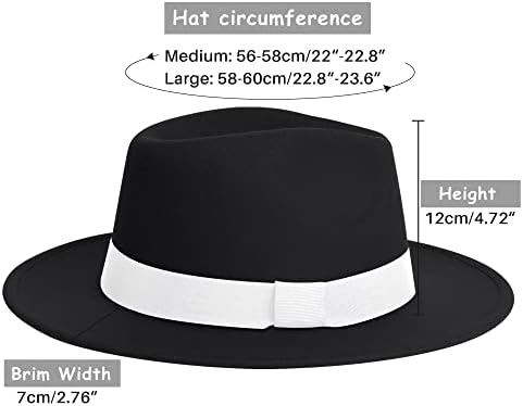 Chapéus de fedora larga para mulheres para homens para homens dois tons Felt Panamá chapéu