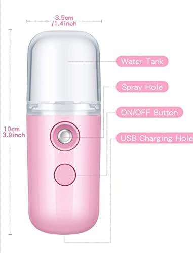 Pulverizador facial de nano 30 ml para face portátil Máquina de cuidados com a pele para maquiagem diária para mini para o escritório recarregável
