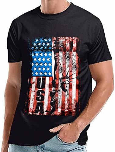 Camisetas de treino de verão bmisegm para homens tshirts masculinos camisetas de bandeira americana