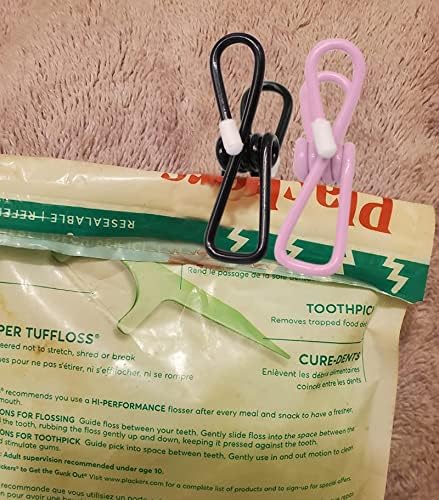 Clipes de clipes de chip clipes de aço revestidos com PVC com tampas removíveis para pacote de bolsas de alimentos,