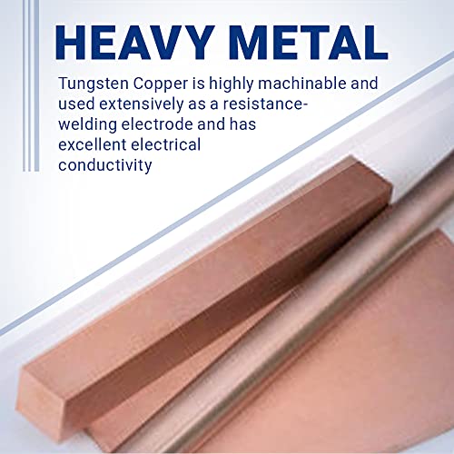 Haste de cobre de tungstênio - 0,125 polegadas de diâmetro x 8 polegadas para desempenho premium Aplicações de condutividade