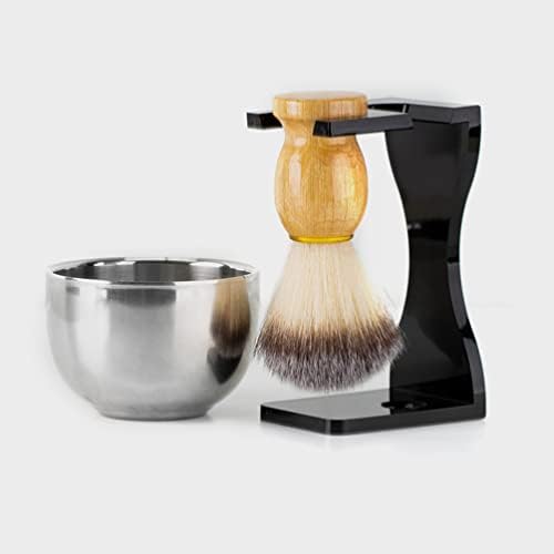 Maquina de Afeitar para Afeitar para Hombre Copo de barbear e conjunto de pincéis Kit de barbear 3 em 1 conjunto de barbear inclui