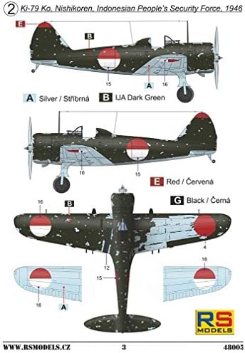 RS Modelo 1/48 Exército japonês Manshu Ki-79 Máquina de alta prática do tipo, tipo traseiro, Modelo de Plástico 48005