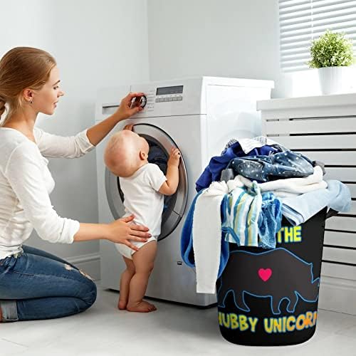 Salve os unicórnios de lavanderia de lavanderia gordinhos para lavar bolsa de lavagem de banheira de armazenamento colapsível