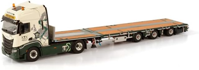 Para WSI para Iveco S-Way High 4x2 Megatrailer Flatbed-3 eixo de transporte para KTX 1:50 Diecast Truck Pré-criado Modelo