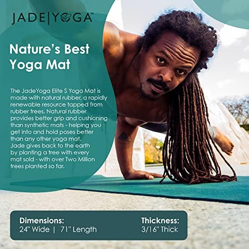 Jadeyoga Elite S Yoga Mat, tapete de treino sustentável criado especialmente para prática vigorosa, tapete de exercícios