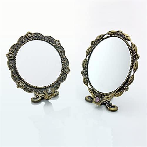 Omoons espelho de mão vintage espelho profissional espelhado pequeno espelho de maquiagem espelho espelho espelho europeu