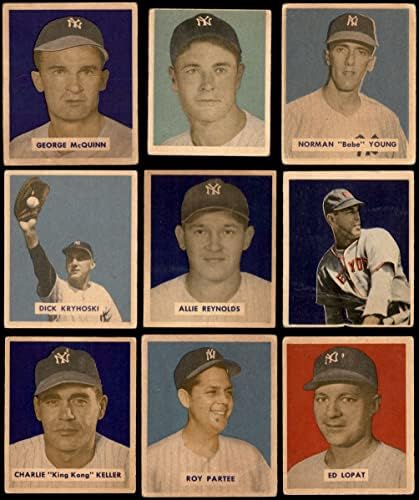 1949 A equipe do Bowman New York Yankees definiu o New York Yankees VG Yankees