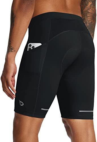 Shorts de bicicleta acolchoados de Baleaf Men Cycling Bickys Bicycle MTB Pockets UPF 50+