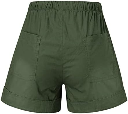 shorts leves leves para mulheres casuais calças de calça curta de cordão de cordão
