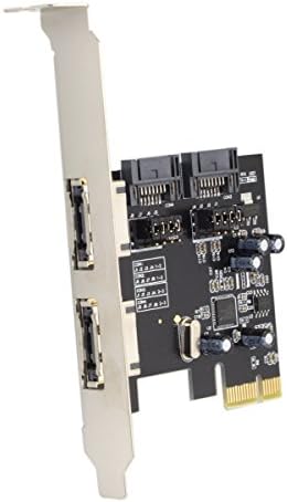CableCC PCI-E a 4 portas SATA 3.0 ESATA PCIE SATA3 6Gbps Card PCI-E Adaptador