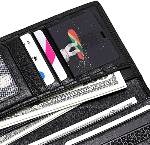 Universo de astronauta engraçado USB Stick Stick Business Flash-Drives Card cartão de crédito Cartão de cartão bancário
