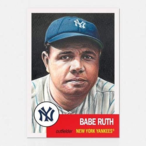 2018 topps the mlb Living Set #100 Babe Ruth New York Yankees Cartão de negociação de beisebol oficial com fax Autograph Red Red on Back Online Exclusivo