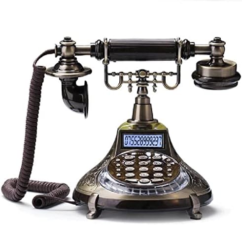 JGQGB Vintage Telefone Fixo Key Dial Dial fixo Telefone antigo Estudo da casa da casa Telefono
