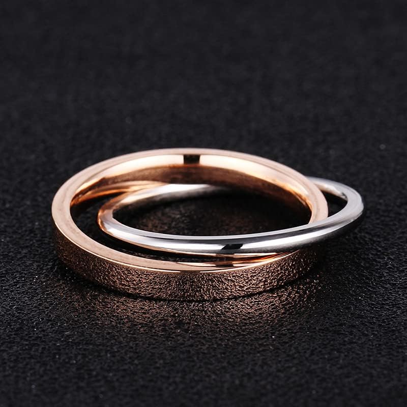 Anéis de casamento românticos de Kolesso para amantes anéis de casal de cor dourado para festas de festas de noivado Bandas