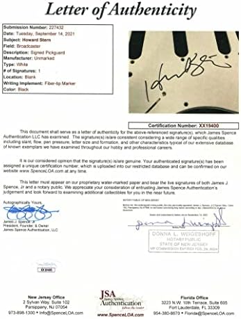 Howard Stern assinou autógrafos em tamanho real Fender Stratocaster Guitar com James Spence JSA Carta de Autenticidade - O rei de