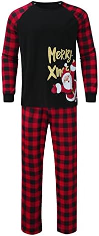 Pijamas da família XBKPLO, pijamas de Natal, pijamas decorativas Conjunto de pijamas de Natal para a família Big PJS Set Alto