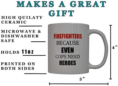 Caneca de café engraçada do rio Rogue Melhores bombeiros porque até os policiais precisam