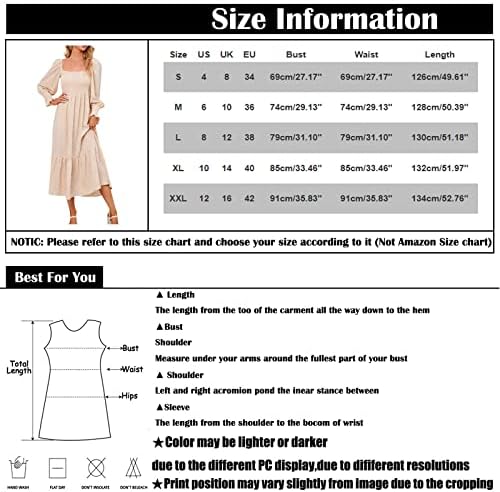 Vestidos de convidado de casamento de outono nokmopo para mulheres moda casual cor sólida boho vestido solto babado com manga longa