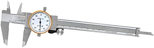 Pinça de discagem sManni 0-150 mm 0-6 VERNIER Micrômetro Micrômetro à prova de choque Dial Vernier Palago de dialão de aço