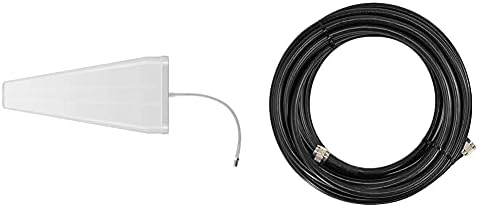 Antena direcional de banda ampla e sireCall 10 a 11dbi com conector F-feminina e ampla banda de montagem interna de parede