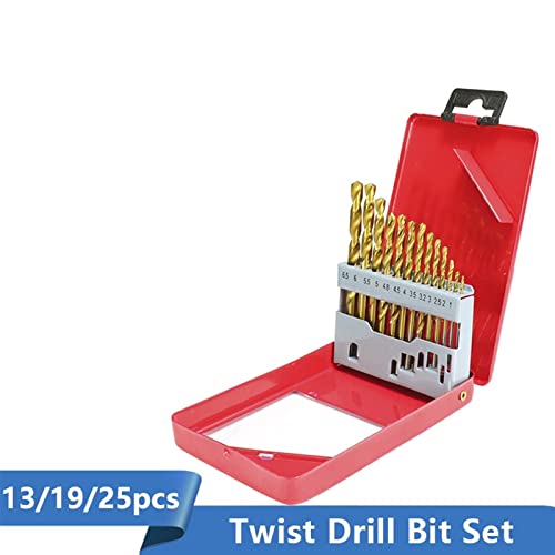 Twist Bit Bit Set 1,0-13mm Bole de broca de metal revestido para madeira de perfuração de metal de madeira Bit 1set 1set