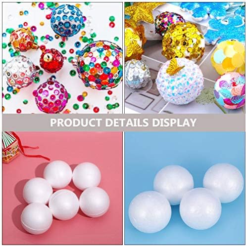 Soimiss Decorations Balls Polystyrene Balls White Foam Balls for Arts Crafts Projects Festa de Natal 2pcs