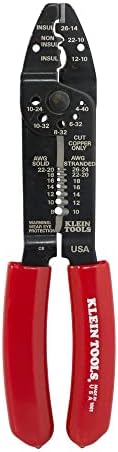 Klein Tools 1001 Ferramenta Multi, Wire Stripper, Wire Cutters, Crimper Tool para 8-22 AWG, ferramenta de eletricista multiuso