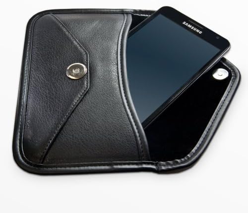 Caixa de ondas de caixa compatível com o Oppo A3s - Elite Leather Messenger bolsa, design de envelope de capa de couro