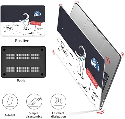 Sesok Compatível com MacBook Pro 13 polegadas Caso de laptop 2020 Release M1 A2338/ A2251/ A2289 Touch ID ID Proteção Casca dura de plástico protetor Casa e tampa do teclado, astronauta de lua engraçada e fofa