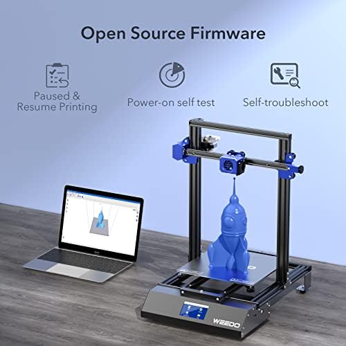 Impressoras 3D 3D Weedo M40, Auto-Lveling e placa magnética macia de PEI, tela sensível ao toque de 4,3 , impressão