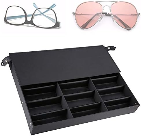 Caixa de exibição dos óculos, 18 Grades Vicios da exibição de óculos Disponível de óculos de sol da caixa de armazenamento Organizador