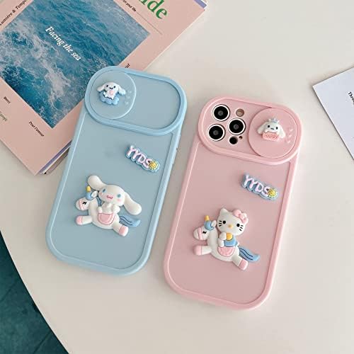 RESTOLIT 3D KAWAII Projetado para iPhone 11 Pro Max Case, [Camera ProtectionCute] Capa de telefone de anime fofa para iPhone 12/ iPhone 13/ iPhone 14 azul