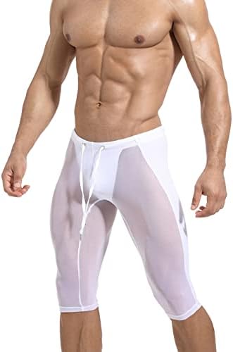 Miashui calças elásticas de fundo elástico malha respirável fitness sreining calça apertada calça de ciclismo alto homem calça homens
