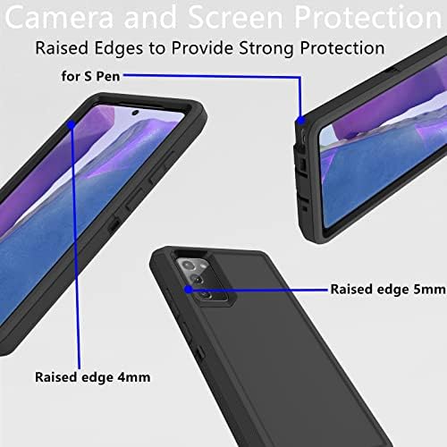 Para o caso do Samsung Galaxy Note 20, Caso de Defensor Pesado, Proteção à prova de choque à prova de pó 3 em 1 capa robusta para o Samsung Galaxy Note 20