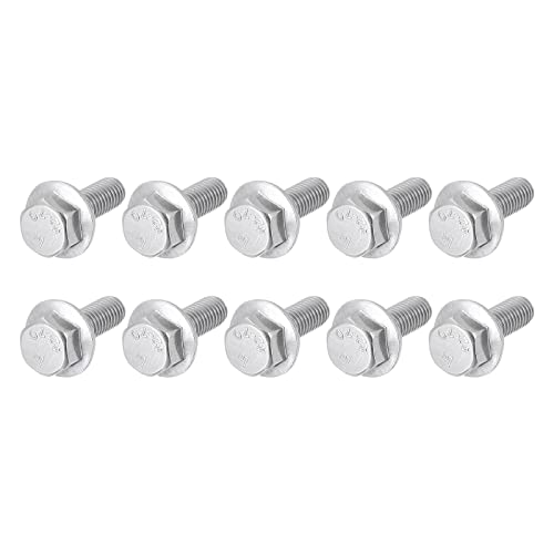 Metallixity Flange Hex Hex Head Bolts 25pcs, parafuso de parafuso hexágono parafuso de rosca totalmente - para fisários