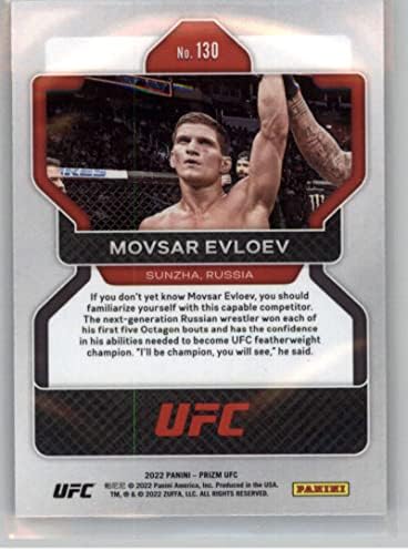 2022 Panini Prizm UFC 130 MOVSAR EVLOEV RC ROOKIE CARD OFICIAL MMA Trading Card em condição bruta
