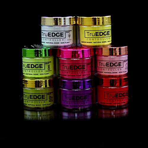 Truedge Controller Extreme Hold Pomade à base de água-brilho ntaural e controle de borda perfumado não-flaky-Perfeito para a tração de cabelo