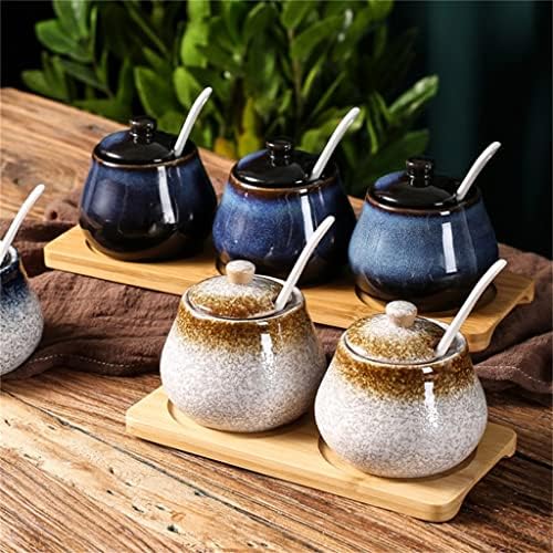 Wionc Ceramic Spice Jar Caixa doméstica Caixa de tenda de açúcar SPICE JAR JARA TOOL DE COZINHA FERRAMENTO
