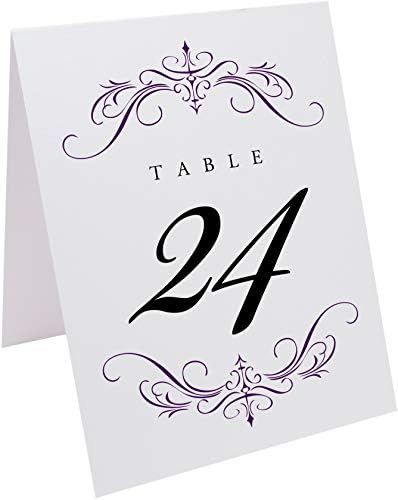 Números clássicos da mesa de casamento floreados, ouro, 1-15, dupla face, barraca ou uso em um estande, ótimo para festas e restaurantes - feitos nos EUA