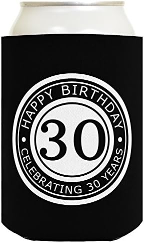 Presente de 30º aniversário comemorando 30 anos 12 pacote lata coolies bebe refrigeradores pretos