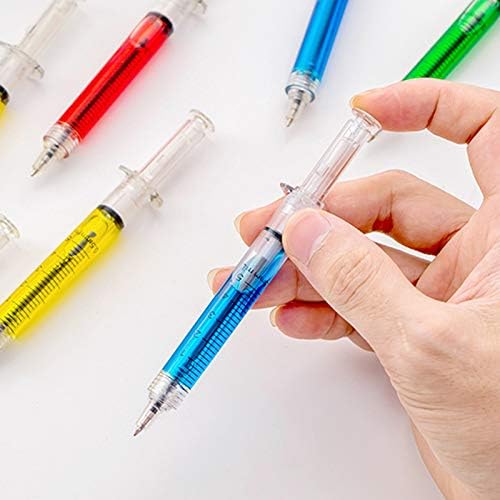 BestGrew® 4 canetas de seringa + 6 Highlighters de seringa caneta aquarela de agulha fluorescente