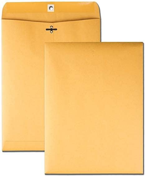 6 x 9 - envelopes de fecho, marrom pesado, fechamento de fecho e selo gummed, 28lb de peso pesado, envelopes para