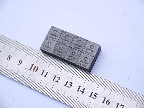 Cubo de carbono de 10 mm 99,9% Puro para elemento Coleção Laboratório Material do experimento Hobbies Exibição de bloco de substâncias