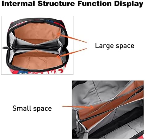 Dinosaur Red Pattern Electronics Organizer, Saco de armazenamento de cabos de cordão à prova d'água para viagens em casa, estojo de