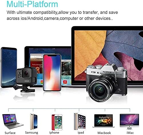 Boxwave gadget Smart Compatível com Blu G71L - AllReader SD Card Reader, MicroSD Card Reader SD Compact USB para Blu G71L - Jet Black