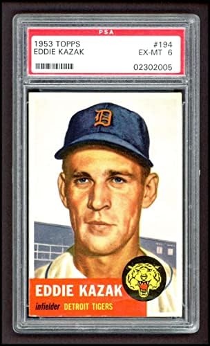 1953 Topps 194 Eddie Kazak Detroit Tigers PSA PSA 6.00 Tigres