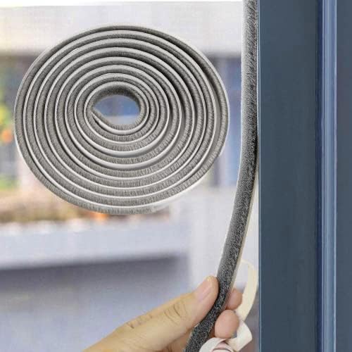 Tripação de tempo de 33 pés para janelas/portas de deslizamento lado da moldura, pilha de pilha auto adesiva Weatherstrip